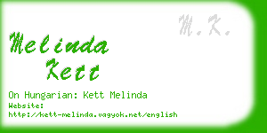 melinda kett business card